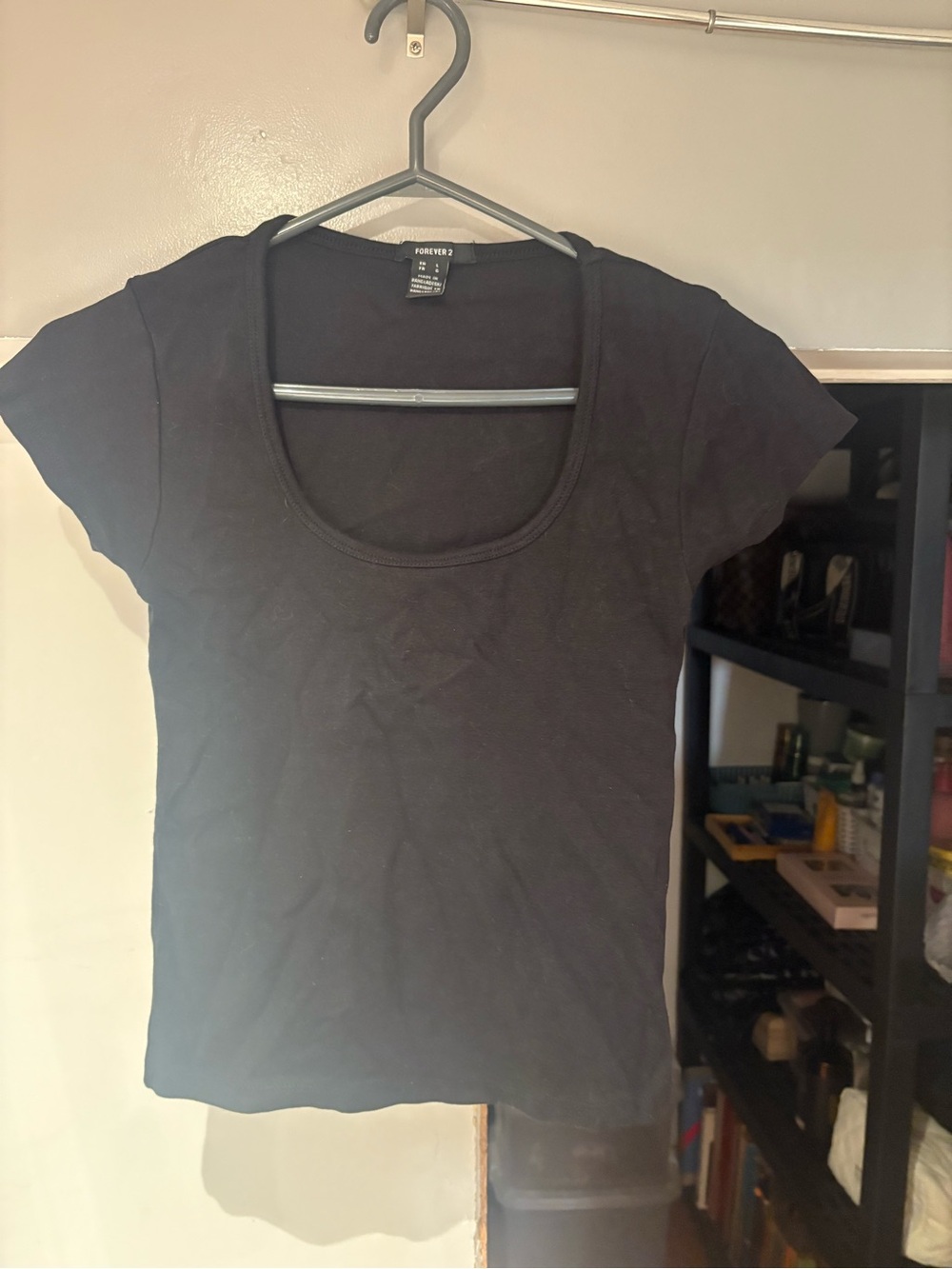 3 Forever 21 Black Grey And Blue Short Sleeve Top